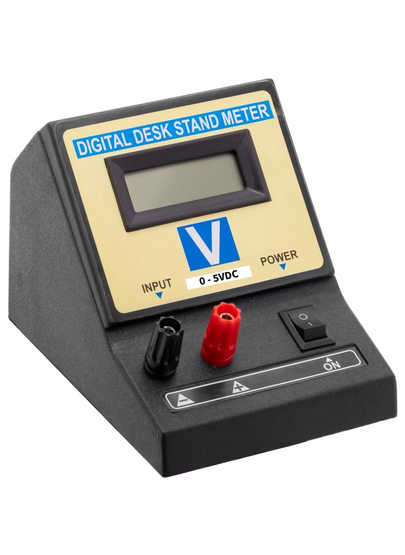 King Mariot - Digital Voltmeter | 0-5VDC | Digital Desk Stand Meter | 0-19.99V Measurement Range | Ideal for Student Use | Terminal Posts for 4mm Plugs - Image 1
