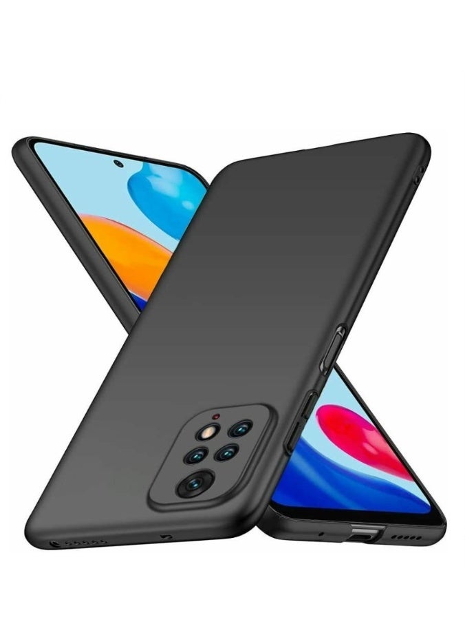 Protective Cover For Redmi Note 11 4G , Slim Fit Soft Back TPU Case Flexible Silicone Cover Compatible For Redmi Note 11 4G - Black