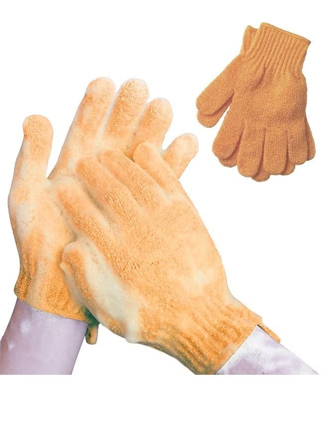 Exfoliating Gloves, Premium Scrub, Double Sided Bath Gloves, Skin Exfoliator for Body, Spa Massage Dead Skin Cell Remover, Shower Accessories for Women Man - Image 1