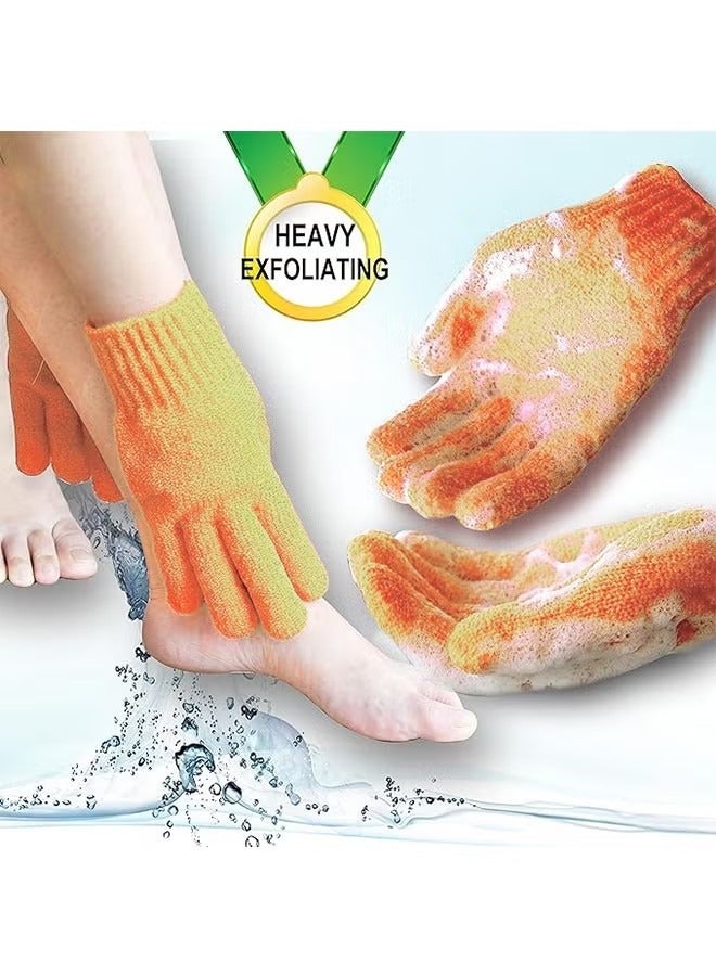 Exfoliating Gloves, Premium Scrub, Double Sided Bath Gloves, Skin Exfoliator for Body, Spa Massage Dead Skin Cell Remover, Shower Accessories for Women Man - Image 2