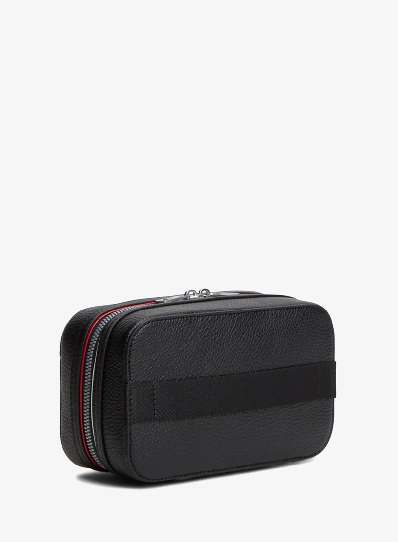Tommy Hilfiger  Metal Logo Pebble Grain Washbag for Men | Best Price UAE