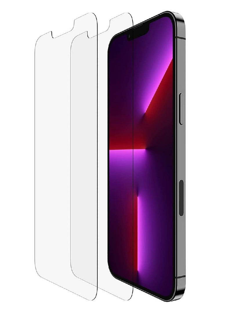 Super 2 Pieces Tempered Glass Screen Protector Clear Designed For iPhone 13 Pro Full Screen Coverage And Bubble Free - Image 1