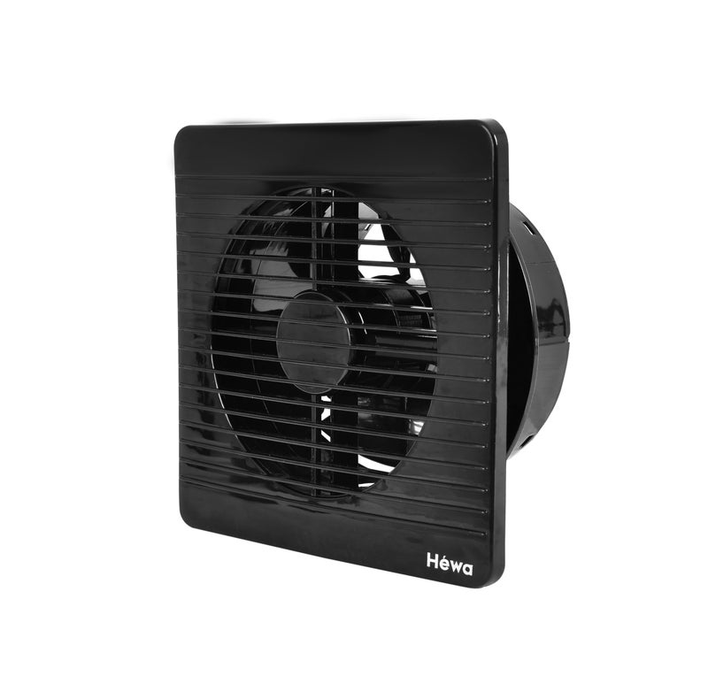 HEWA Onyx 6 inch 150mm high speed Ventilation Exhaust Fan for bathroom, kitchen with 2 year warranty (Black) - Image 1