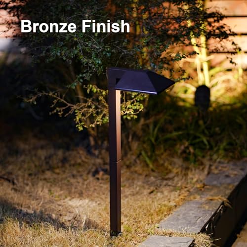 GOODSMANN Low Voltage Landscape Path Lights 0.6W LED Sidewalk Landscape Lighting 22 Lumen Outdoor Electric Walkway & Pathway Lights Wired Bronze Finish 3100K Warm White with Cable Connectors - Image 5
