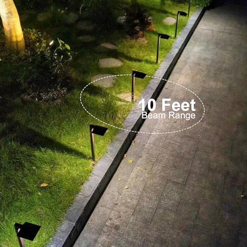 GOODSMANN Low Voltage Landscape Path Lights 0.6W LED Sidewalk Landscape Lighting 22 Lumen Outdoor Electric Walkway & Pathway Lights Wired Bronze Finish 3100K Warm White with Cable Connectors - Image 4