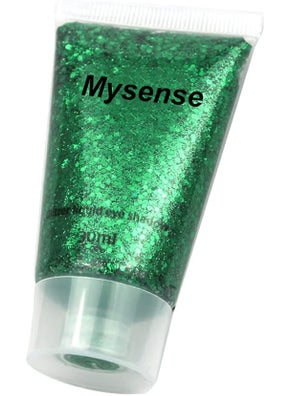 Mysense Mysense Green Body Glitter Gel,St Patricks Day Outfit Accessories for Women Girls,Chunky Mermaid Glitter Sequins for Face Eye Hair Decorations,Festival Rave Sparkling Glitter Makeup,30g 