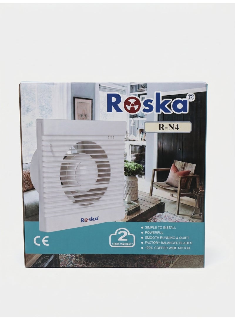 Roska R-N4 4-inch (100mm) Ceiling/Wall Mount Ventilating Exhaust Fan - Image 1