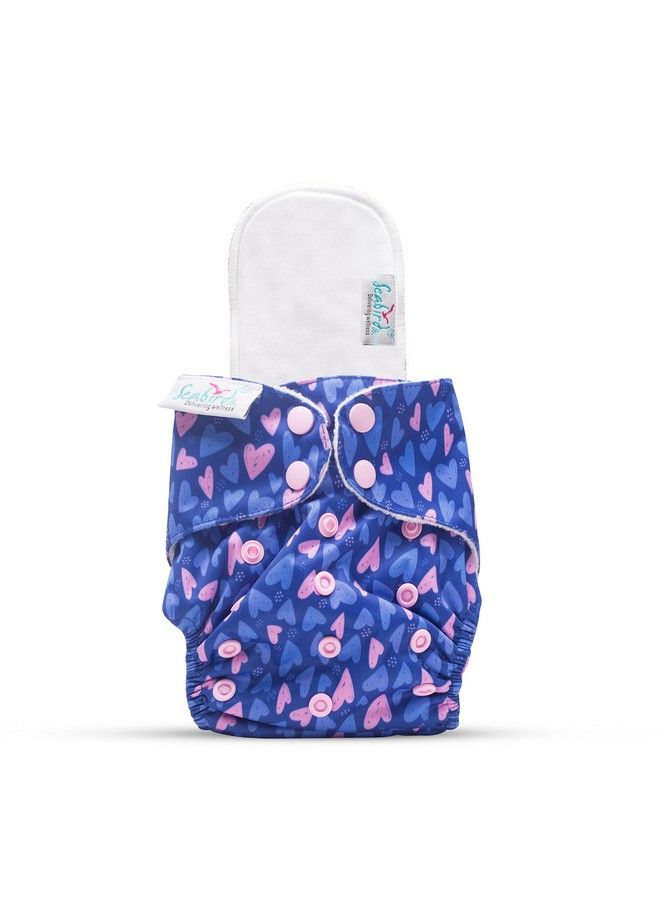 SEABIRD Baby Cloth Diaper Washable And Reusable 100% Organic Cotton Breathable And Skinfriendly For Baby Comfort (Heart) - Image 2