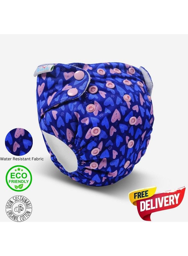 SEABIRD Baby Cloth Diaper Washable And Reusable 100% Organic Cotton Breathable And Skinfriendly For Baby Comfort (Heart) - Image 4