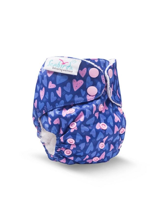 SEABIRD Baby Cloth Diaper Washable And Reusable 100% Organic Cotton Breathable And Skinfriendly For Baby Comfort (Heart) - Image 3