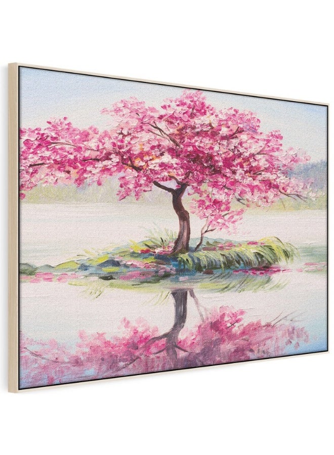 Home Gallery Abstract Framed Portrait Of Oriental Cherry Tree Wall Art - Image 4