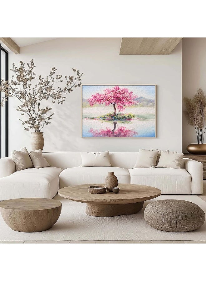 Home Gallery Abstract Framed Portrait Of Oriental Cherry Tree Wall Art - Image 2