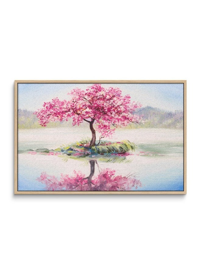 Home Gallery Abstract Framed Portrait Of Oriental Cherry Tree Wall Art - Image 3
