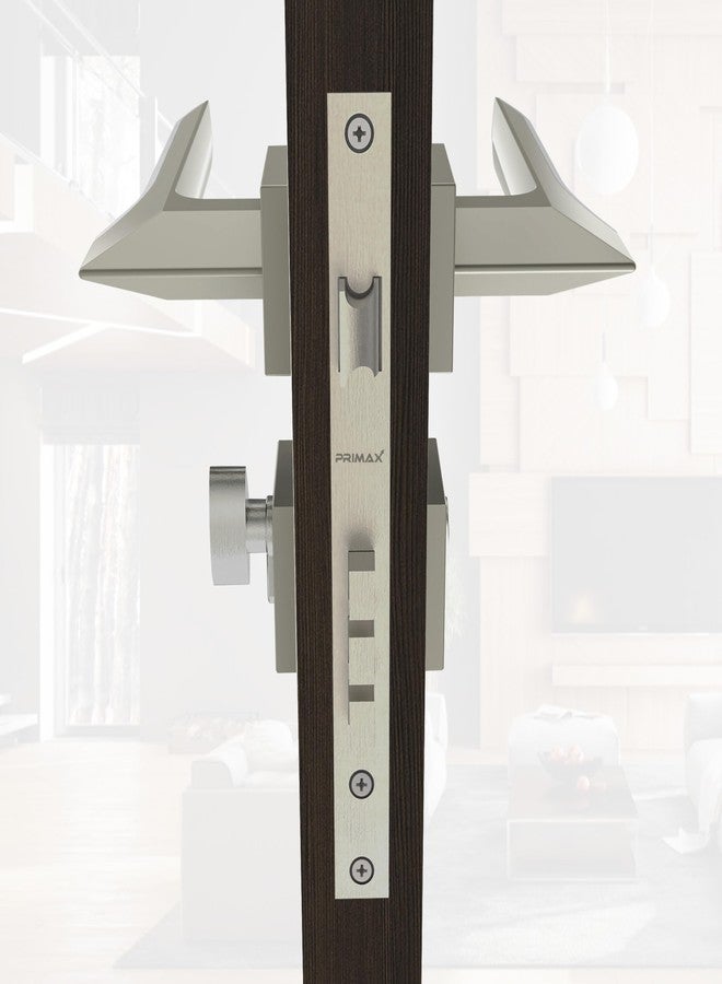 Plantex (Primax) Triple Security Door Lock for Home/Main Door Lock Set/Mortise Lock for Door with Brass Lock Body & Cylinder(7082 - Satin White & Chrome) - Image 5