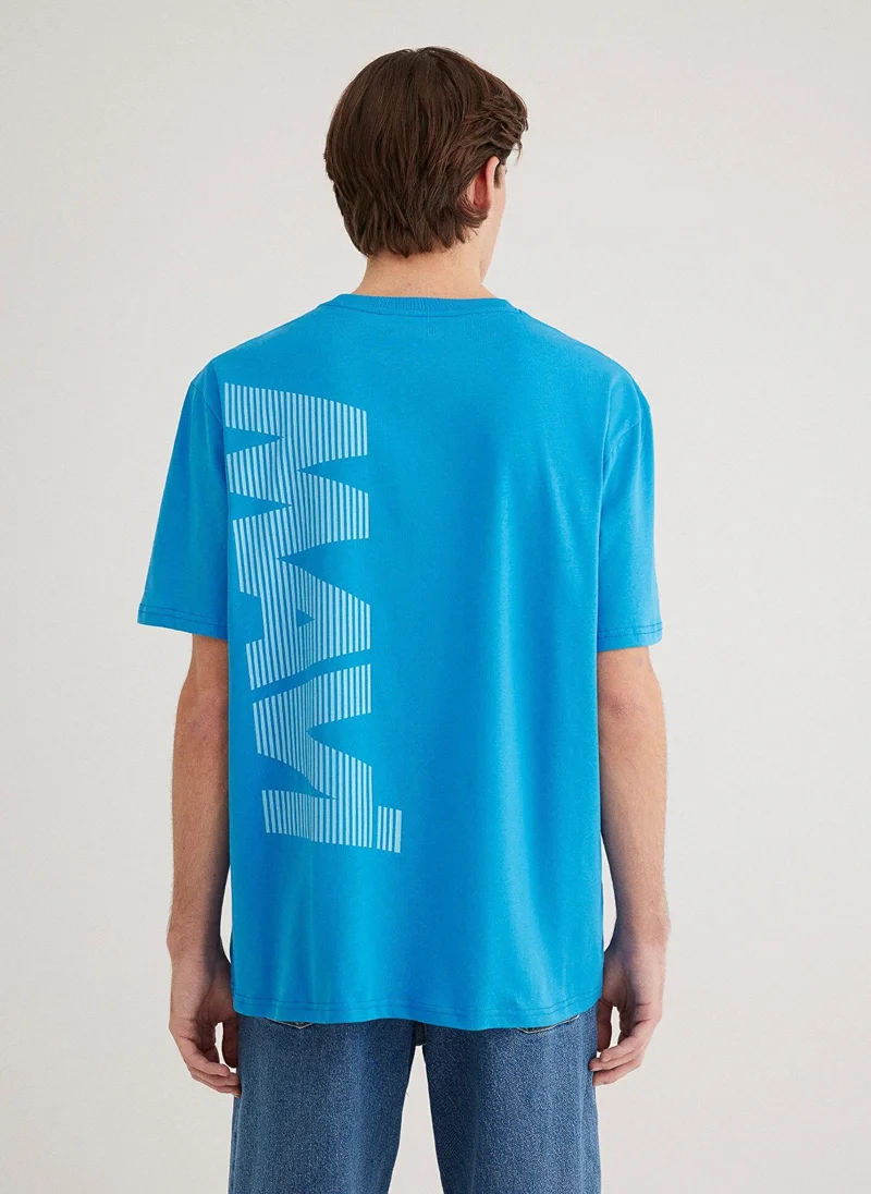 MAVI Mavi Logo Printed Blue T-shirt