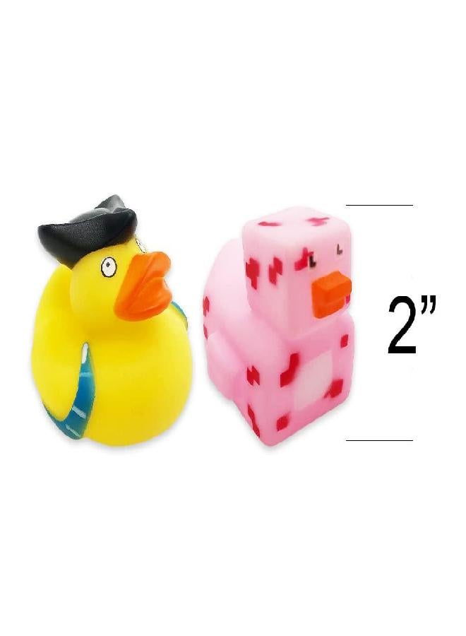 ArtCreativity Assorted Rubber Duckies for Kids, Pack of 50, Duck Bathtub Pool Toys with 17 Different Designs, Fun Carnival and Christmas Party Supplies, Birthday Party Favors for Boys and Girls - Image 3