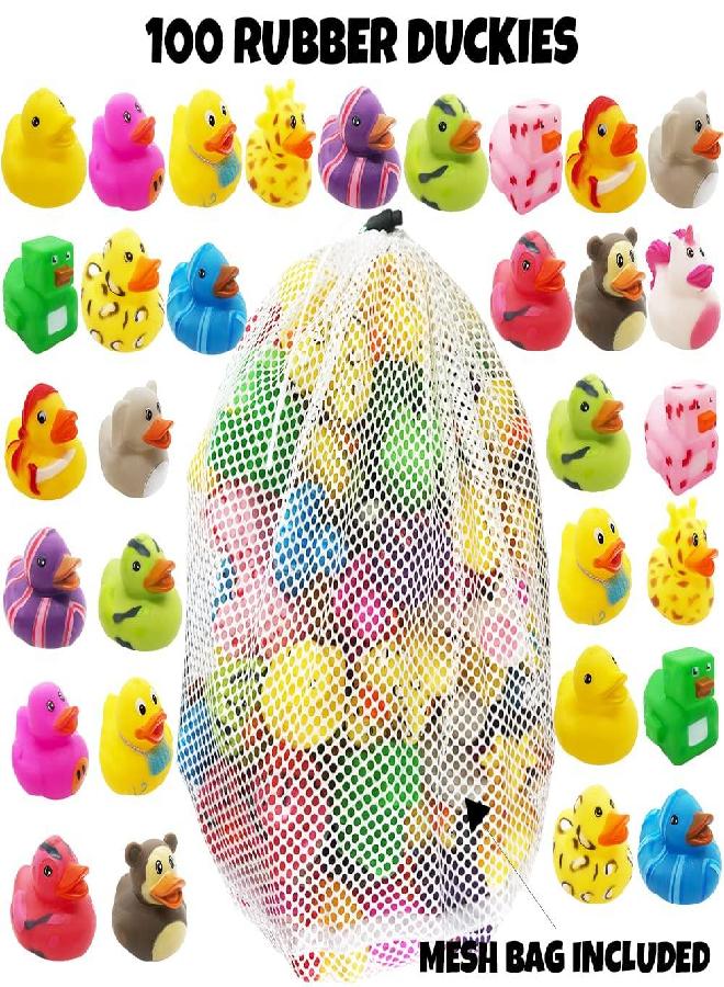 ArtCreativity Assorted Rubber Duckies for Kids, Pack of 50, Duck Bathtub Pool Toys with 17 Different Designs, Fun Carnival and Christmas Party Supplies, Birthday Party Favors for Boys and Girls - Image 2