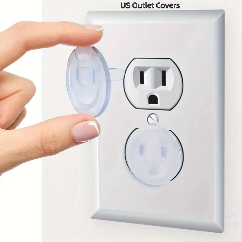 32pcs American Standard Socket Plug Covers Transparent Electrical Safety Caps - Image 3