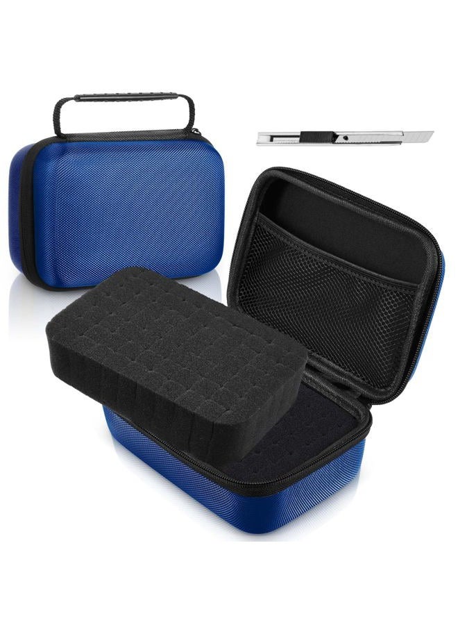Relaxweex EVA Hard Case with Customizable Foam Protective EVA Carrying Case Shockproof Outdoor for Camera, Digital Products, Electronic Instruments with Knife(Blue,11 x 7.8 x 4.3 Inch) - Image 1