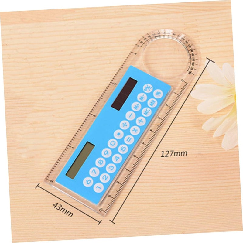 EXCEART 2pcs Mini Digital Ruler Calculator Portable Multi-Function Tool for Boy Girl and Students Kawaii Design for School and Office Random Color - Image 2