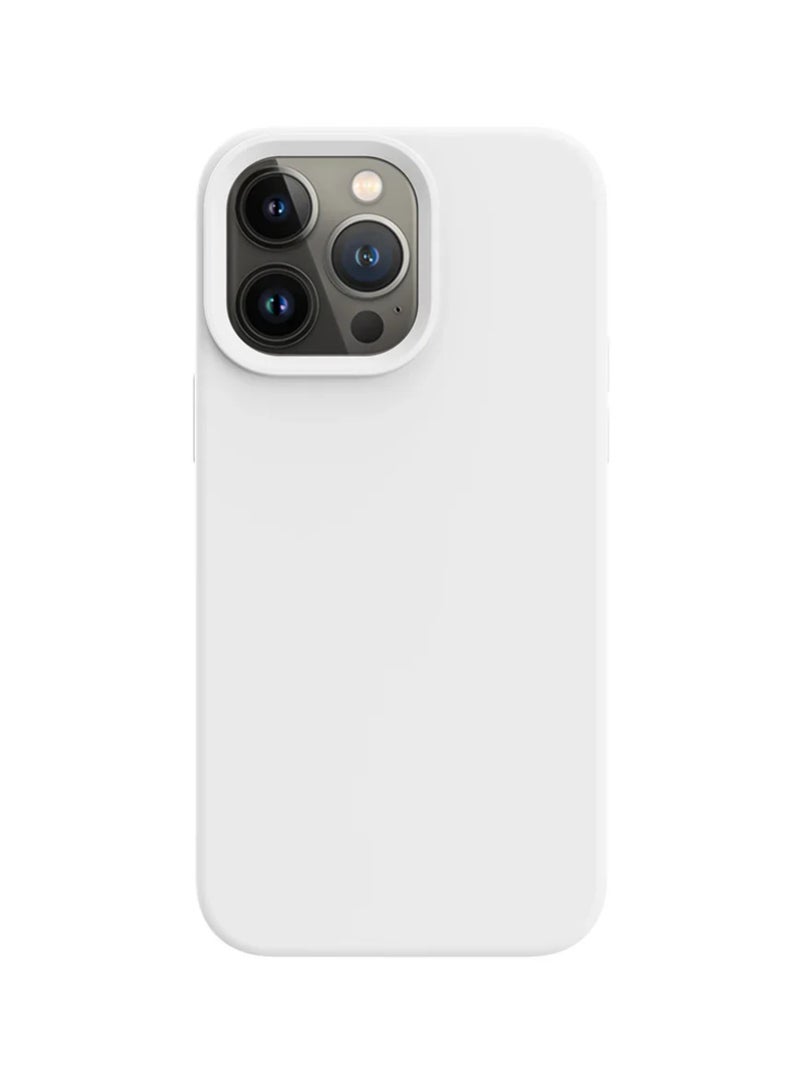 AKSESORY iPhone 12 Pro Silicone Case (6.1”) – White Soft Touch Shockproof Slim Fit Protective Cover, Anti-Scratch Durable Phone Case - Image 1