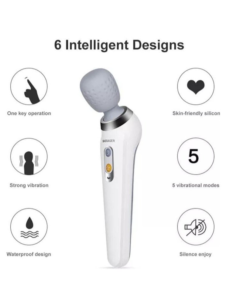Generic Wand Massager with 5 Vibrational Modes - Skin-Friendly Silicone & Quiet Operation  - Image 3