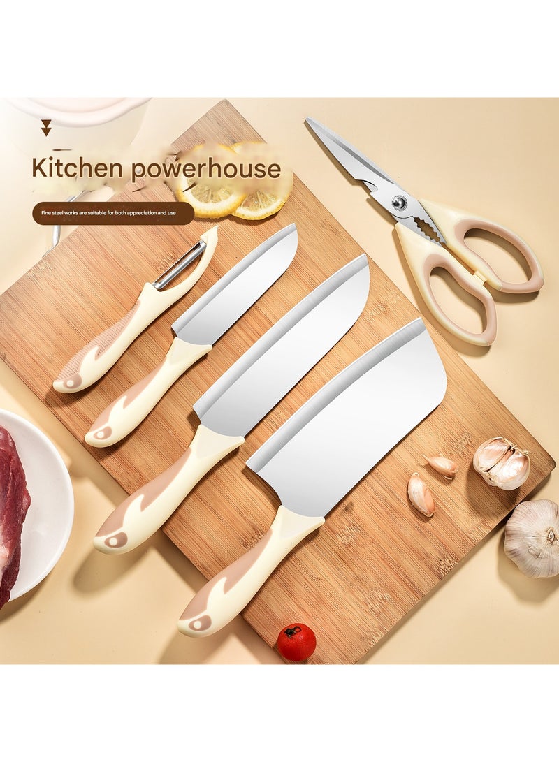 MHD 6-Piece New Kitchen Knife Set Household Chef Meat Cutting Knife Kitchen Special Knife Home Commercial Fruit Knife Portable Knife  - Image 2
