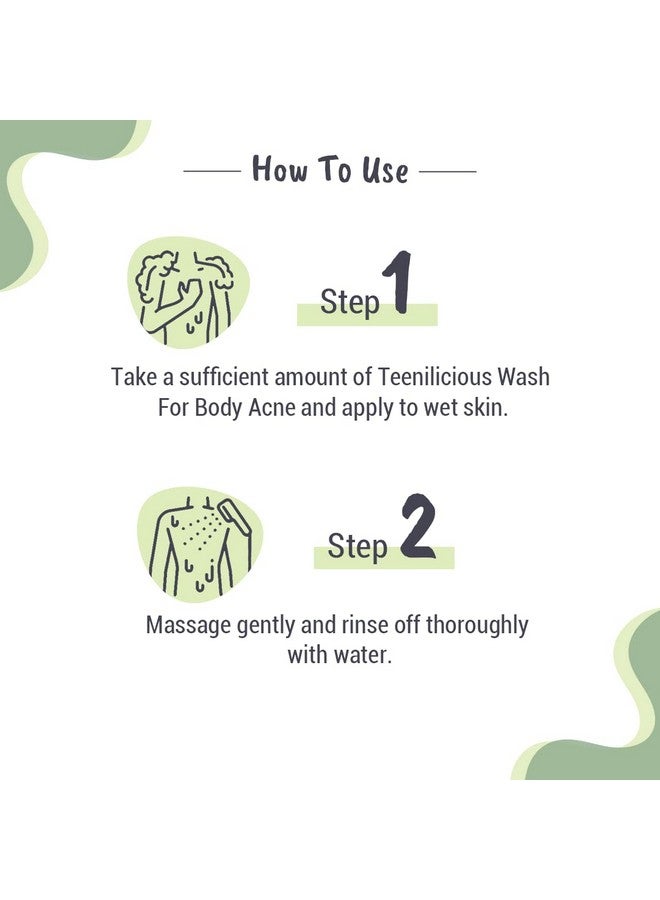 Teenilicious Body Acne Wash With 1% Ww Salicylic Acid & Tea Tree Oil | Reduces Acne Breakouts, Acne Scars | Chemical & Paraben Free | All Skin Types For Women & Men - 100Ml - Image 5