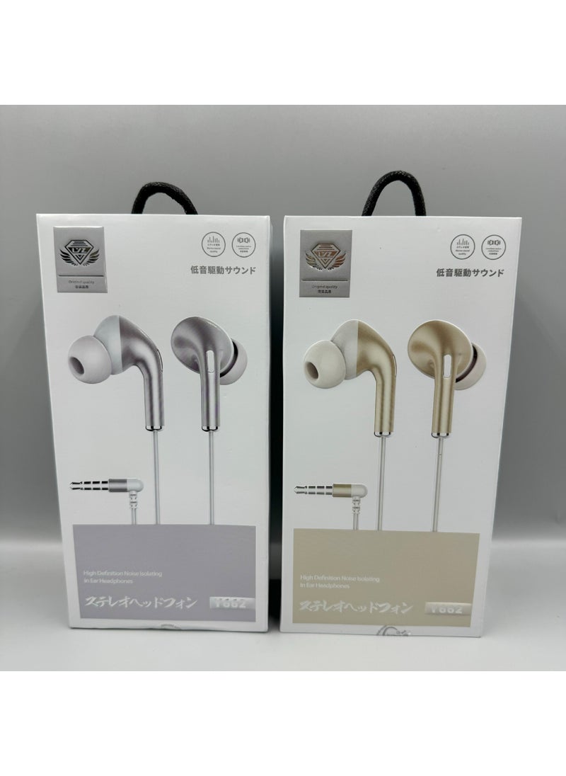 Generic 3.5mm Wired In-ear Gaming Headphones Noise Reduction Mobile Phone Computer Low Bass Wire Control Earphones High quality Y662 headphones 
