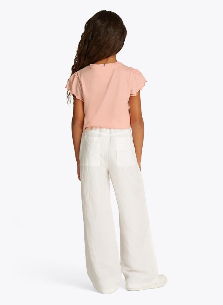 TOMMY HILFIGER Kids Essential Ruffle Sleeve Top  - Image 2