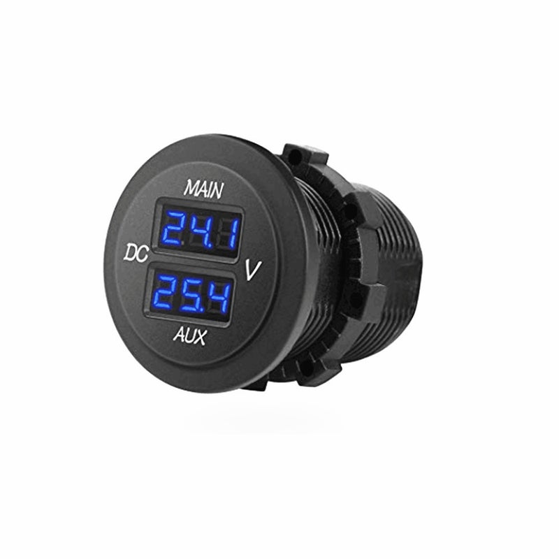 Vehicle-Mounted Modified Dual-Voltage Dual-Display Meter Main Aux Pressure Measurement Direct Display Detector 12-24V Battery Universal - Image 2