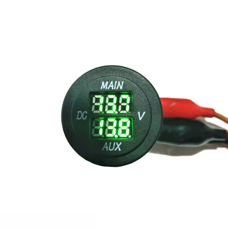 Vehicle-Mounted Modified Dual-Voltage Dual-Display Meter Main Aux Pressure Measurement Direct Display Detector 12-24V Battery Universal - Image 3