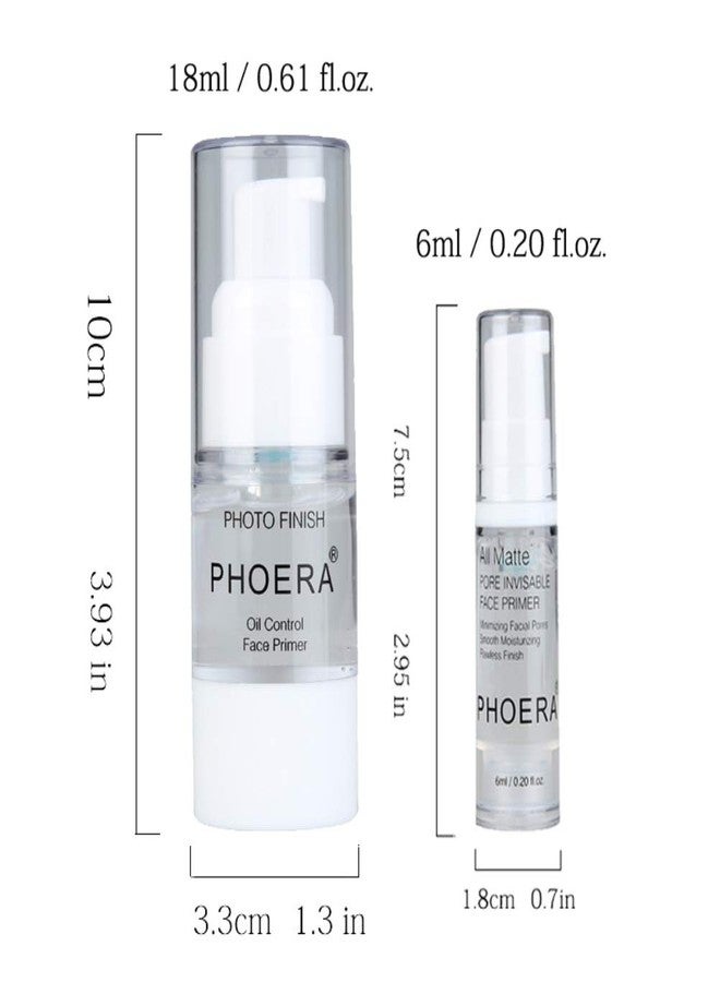 PHOERA Primer Face Foundation Primers,Face Primer for Makeup Long Lasting Hydrating Smoothing Isolated Moisturizing Oil Free Effect Make Up Base Matte Makeup Primer (2 * 18ml) - Image 4