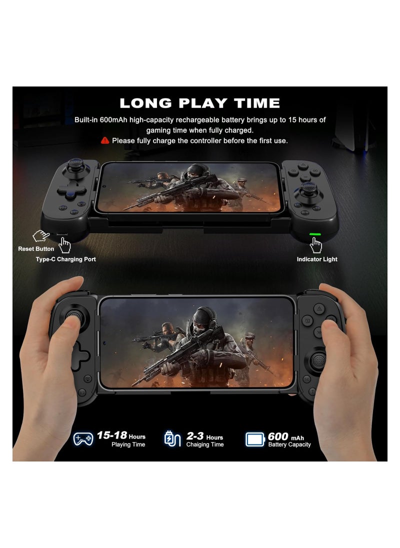 KASTWAVE - Mobile Gaming Controller Compatible with Phone/Pad/Android/Tablet/PC/Switch/PS3/PS4, Wireless Gamepad Joystick with Turbo/6-axis Gyro/Vibration, Play Cloud Gaming/PS Remote Play/Link - Image 1