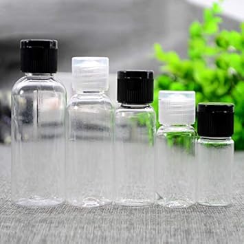 VASANA 12PCS Plastic Travel Squeeze Bottle with Black Flip Cap Empty Refill Cosmetic Sample Storage Holder Facial Cleaner Body Cream Emollient Shower Gel Emulsion Cosmetic Water Container 30ml - Image 5