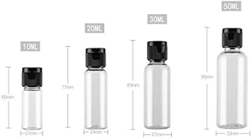 VASANA 12PCS Plastic Travel Squeeze Bottle with Black Flip Cap Empty Refill Cosmetic Sample Storage Holder Facial Cleaner Body Cream Emollient Shower Gel Emulsion Cosmetic Water Container 30ml - Image 2