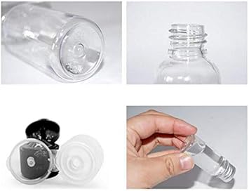 VASANA 12PCS Plastic Travel Squeeze Bottle with Black Flip Cap Empty Refill Cosmetic Sample Storage Holder Facial Cleaner Body Cream Emollient Shower Gel Emulsion Cosmetic Water Container 30ml - Image 4