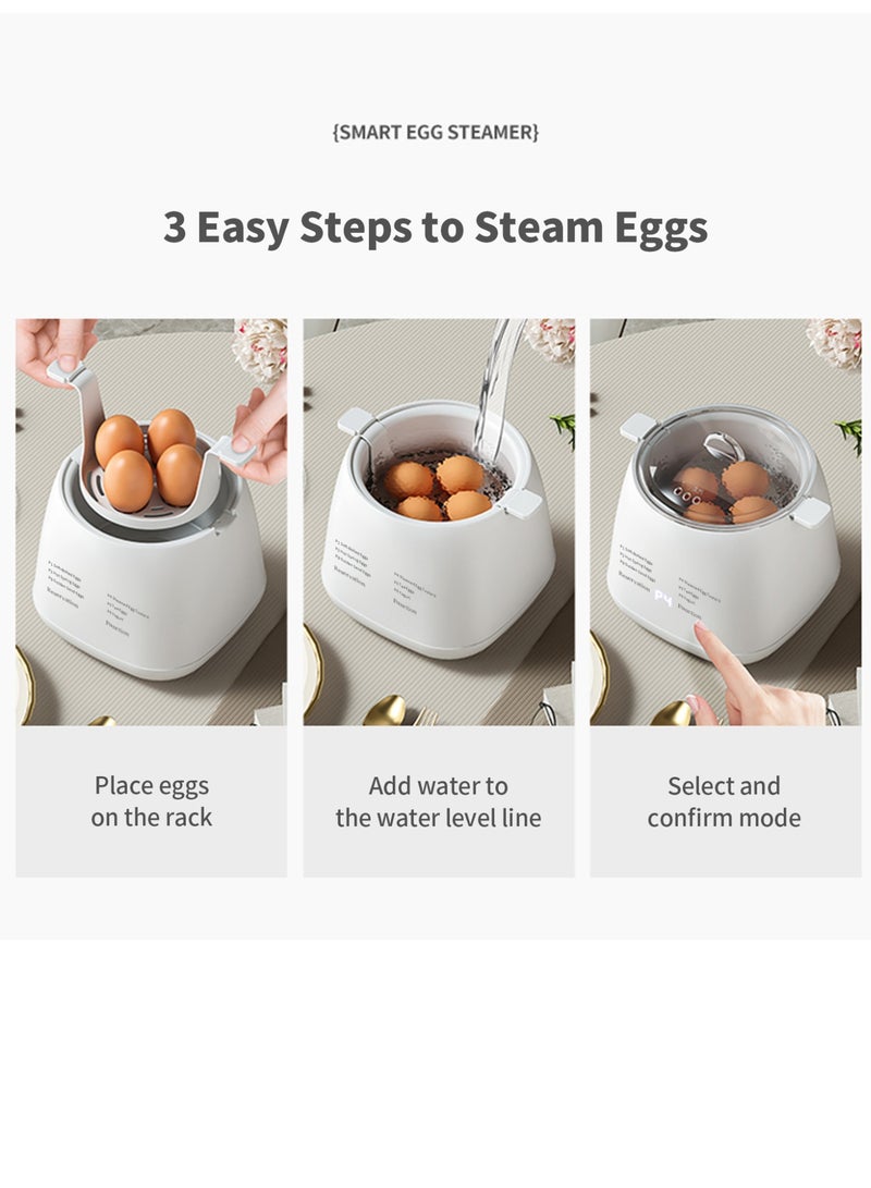 بيستيس  جهاز سلق البيض الذكي متعدد الوظائف | 6 برامج مسبقة | وعاء ستانلس ستيل + بلاستيك آمن للطعام | إيقاف تلقائي + مؤقت 12 ساعة | مناسب للبيض، الكسترد، الزبادي وبيض الشاي - Image 5