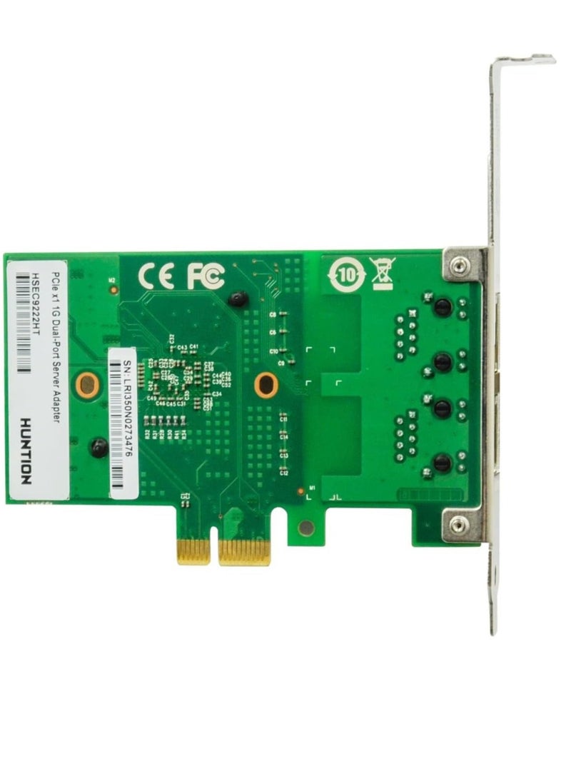 Gigabit Network Card with Intel I350 Chip Dual RJ45 Port PCI Express 2.1 X4 Ethernet Card with Low Profile for Windows/Windows Server/Linux Compare to Intel I350-T2 NIC - Image 2