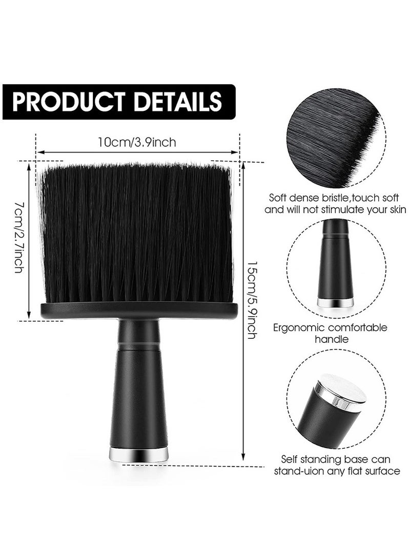 Neck Duster Brush for Hair Cutting Barber Duster, Soft Cleaning Face Brush Styling Fits for Hair Cutting and Home Use(Black) - Image 2