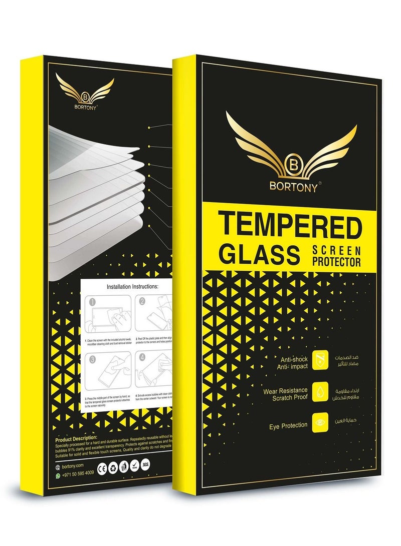 BORTONY 21D Full Tempered Glass Screen Protector For Oppo A12 Black/Clear - Image 3