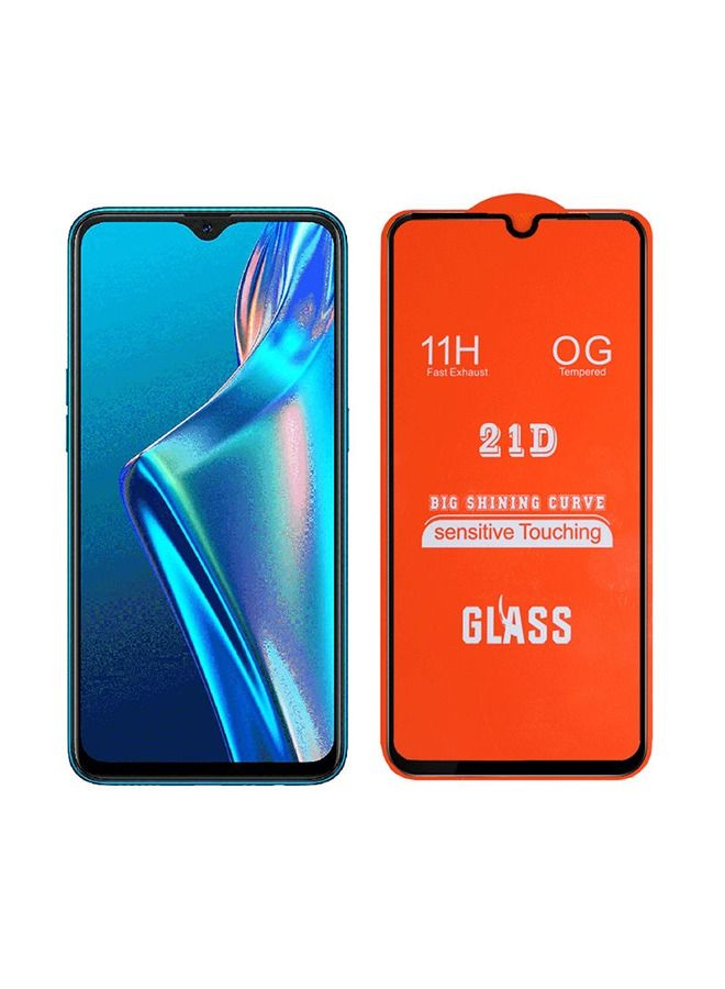 BORTONY 21D Full Tempered Glass Screen Protector For Oppo A12 Black/Clear - Image 1