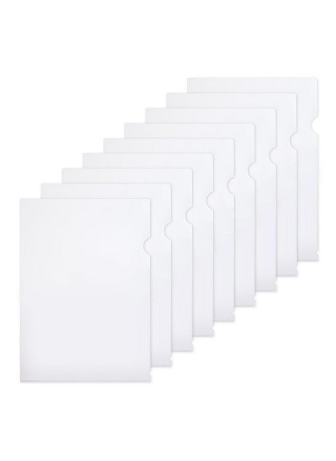 M&G Plastic Clear Document File Folders 100 Pack Ltype Folders Copy Safe Project Pockets A4 Letter Size Paper Sheet Protectors For Office School Organizer Transparent  - Image 1