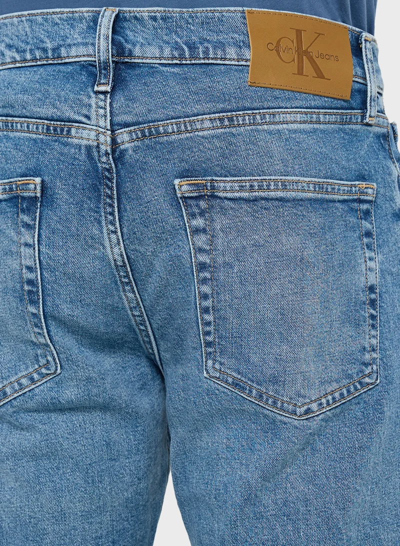 كالفن كلاين جينز Straight Fit Light Wash Jeans