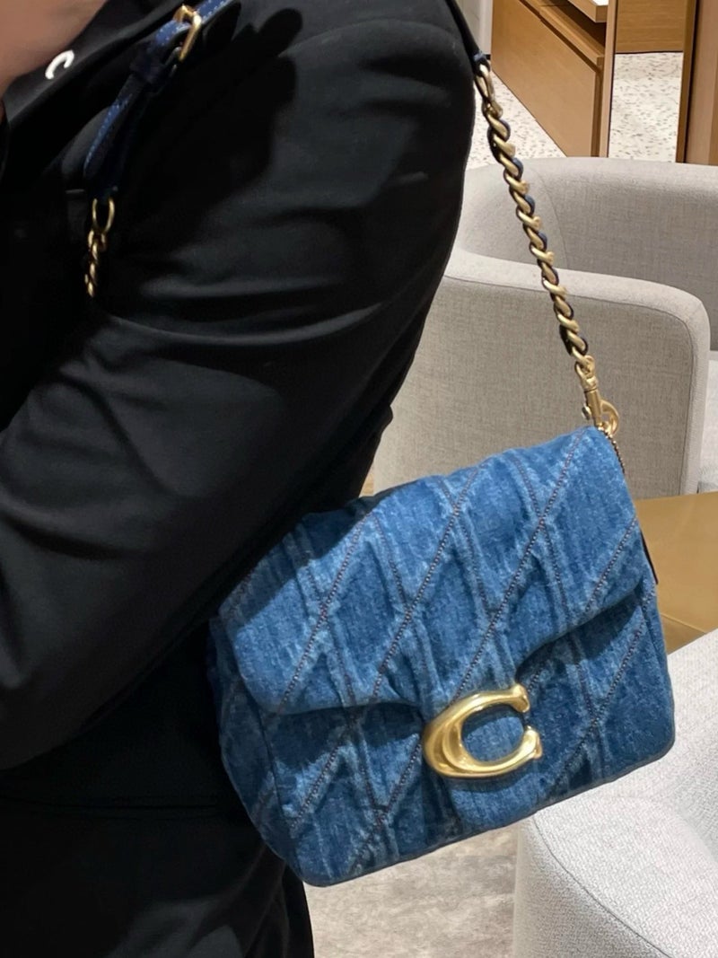 C Home Tannin Squaretabby Denim Series Crossbody Bag Backpack Women'S Bag Chain Bag Casual Bag - Image 2