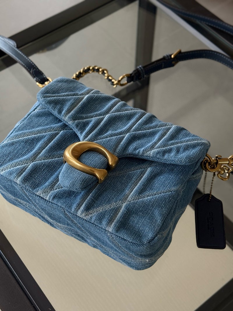 C Home Tannin Squaretabby Denim Series Crossbody Bag Backpack Women'S Bag Chain Bag Casual Bag - Image 5