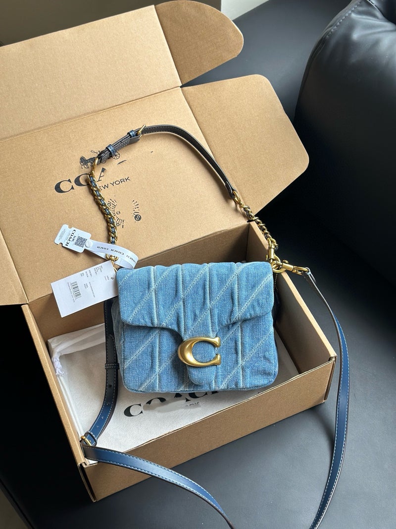 C Home Tannin Squaretabby Denim Series Crossbody Bag Backpack Women'S Bag Chain Bag Casual Bag - Image 4