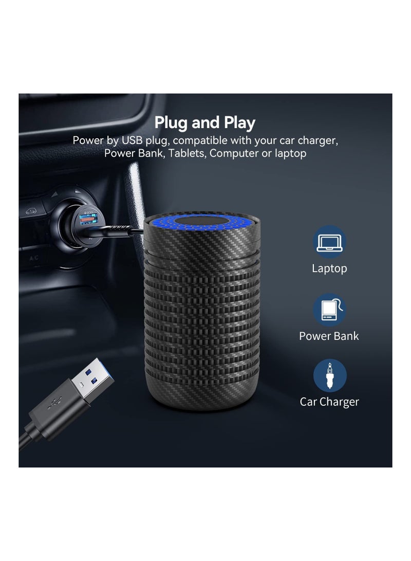 Y&D SYOSI Mini Car Air Purifier, with True HEPA Filter, Eliminates Odor, Small Purifier for Traveling, Home, Office Use (Black)  - Image 5