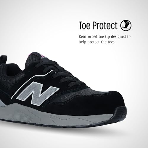New Balance Elite Lite Electrical Hazard Women's Medium Composite Toe, Industrial Work Shoe Lightweight & Slip Resistant, Black Rose, 8.5 - Image 3