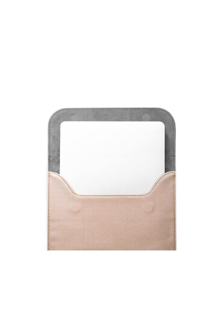 Mosiso MOSISO Laptop Case 13 Inch Faux Suede Leather Sleeve with Accessory Pouch Compatible with MacBook Air M4 M3 M2 M1 2025–2018 and MacBook Pro M2 M1 2025–2016 – Rose Gold  - Image 2